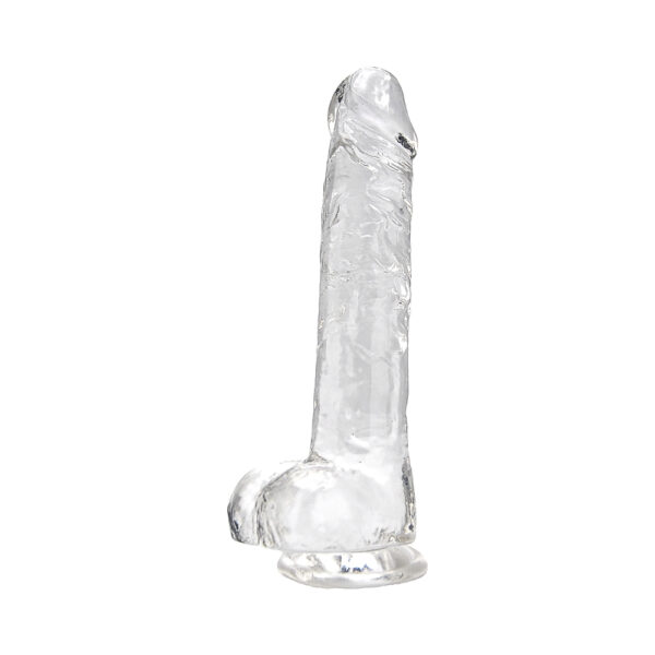8 Inch Dildo with Balls Clear
