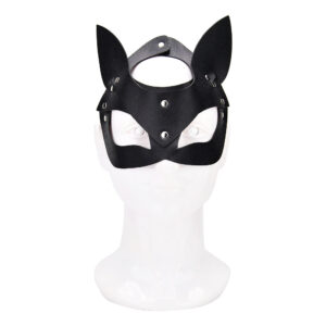 Kitty Cat Face Mask Black Bound to Play