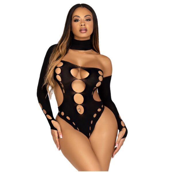 Cut Out Bodysuit with Thong Back