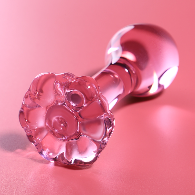 ANAL PLUG BOROSILICATE GLASS PINK 11 CM -O- 3.5 CM