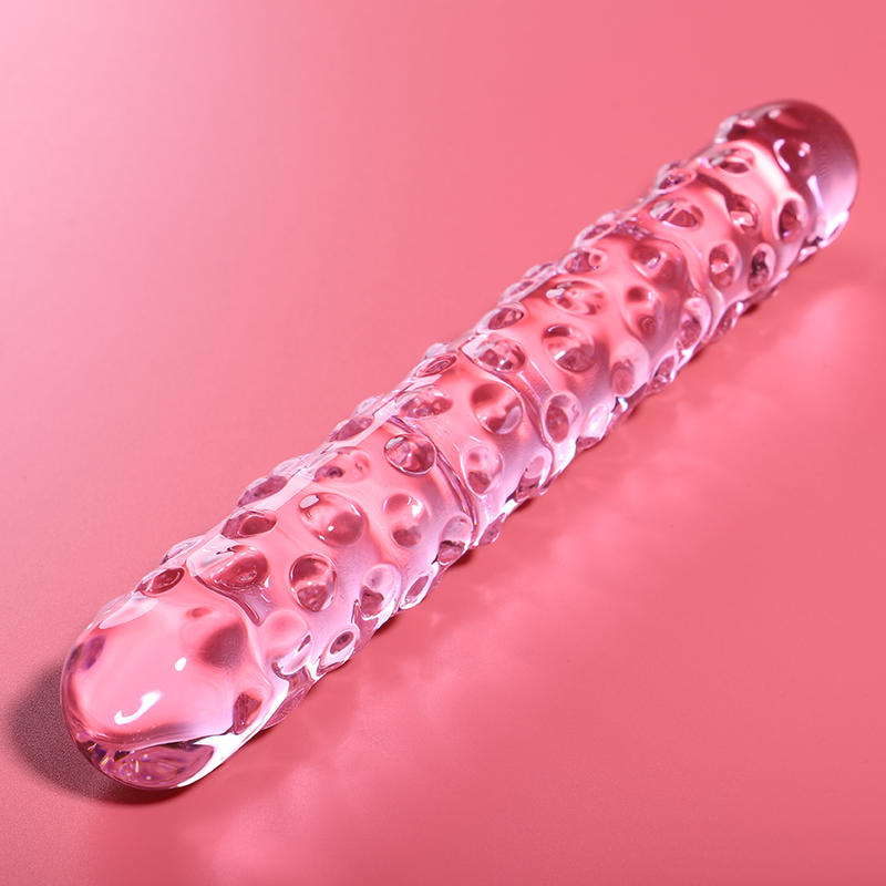 DILDO BOROSILICATE GLASS PINK 18.5 CM -O- 3 CM