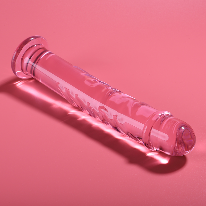 DILDO BOROSILICATE GLASS PINK 18.5 CM -O- 3 CM