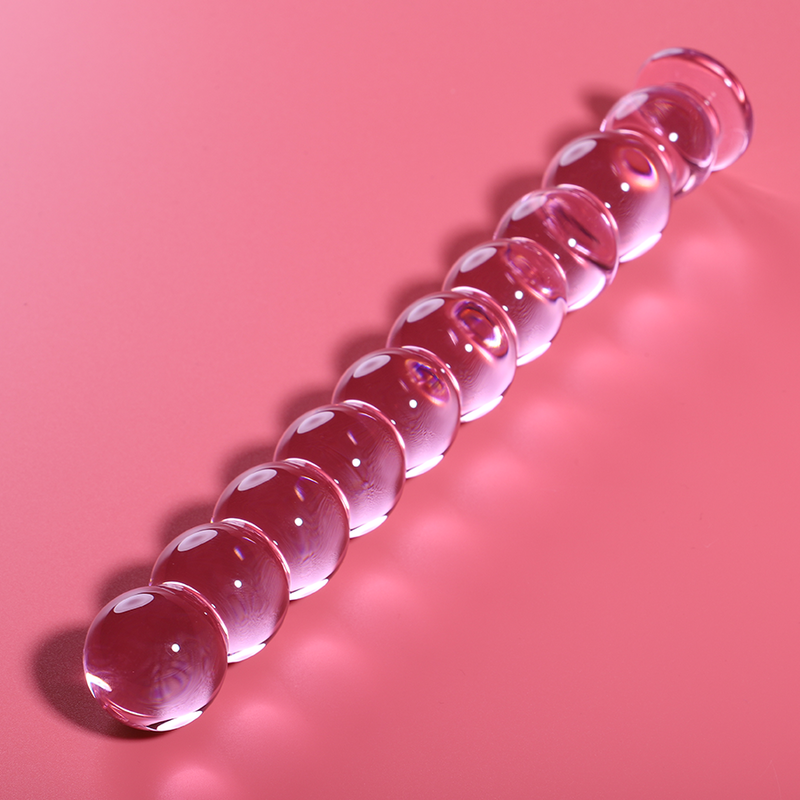 DILDO BOROSILICATE GLASS PINK 21.5 CM -O- 2.5 CM