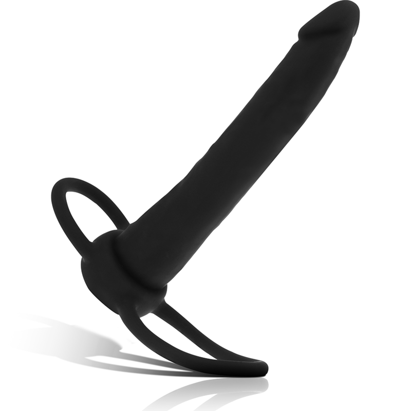 ANAL DILDO WITH COCK AND TESTICLE RING 13 SILICONE CM