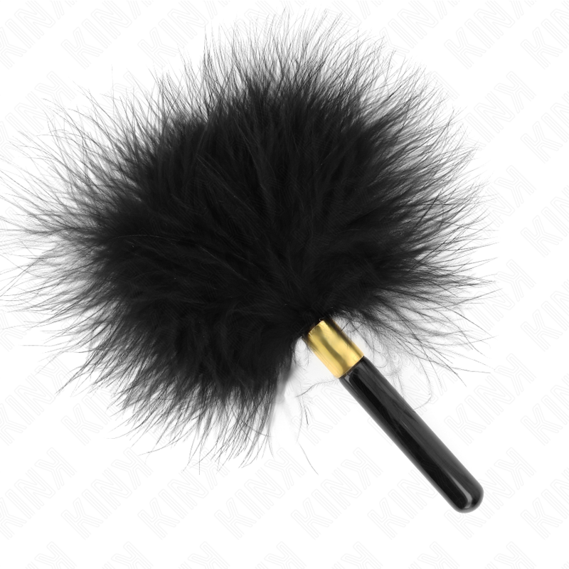 BLACK GOLD METAL TICKLE FEATHERS 18 CM