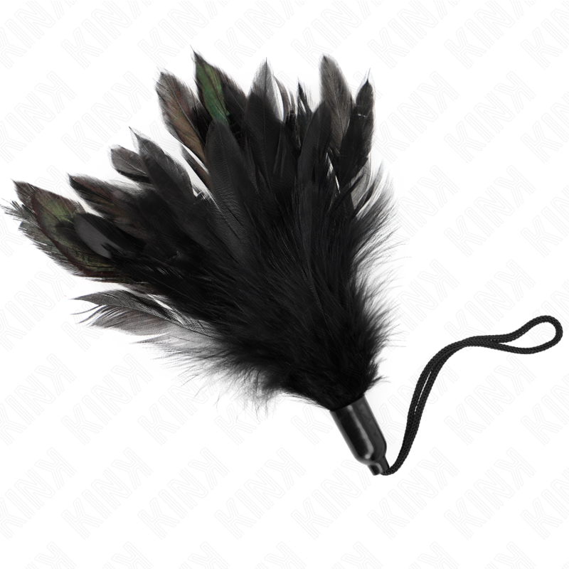 TICKLE FEATHERS WITH ROPE HANDLE PLASTIC BASE 15 CM