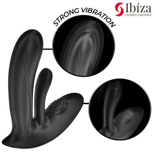 WEARABLE VIBRATOR WITH G-SPOT AND CLITORIS STIMULATION WITH REMOTE CONTROL