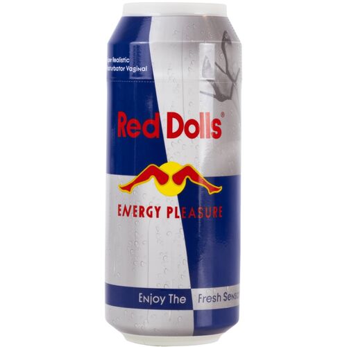 RED DOLL MALE MASTURBATOR VAGINA ENERGETIC DRINK CAN