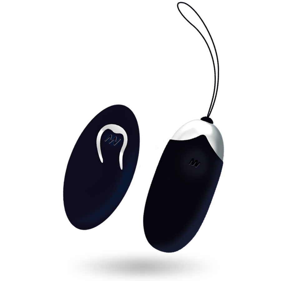 VIBRATING EGG WITH REMOTE CONTROL - BLACK PREMIUM