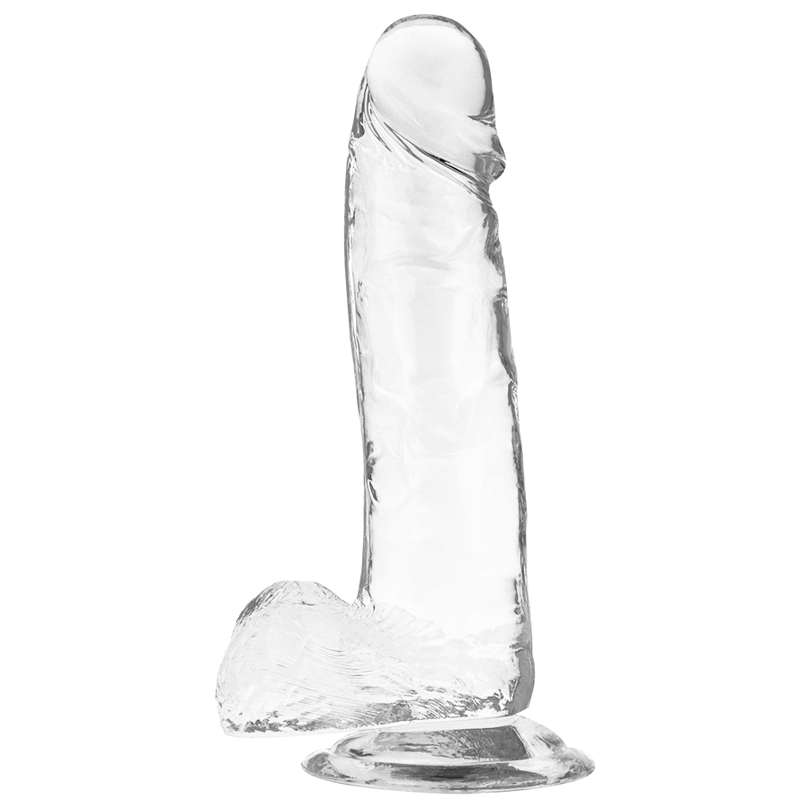 CLEAR COCK WITH BALLS 20 CM -O- 4.5 CM