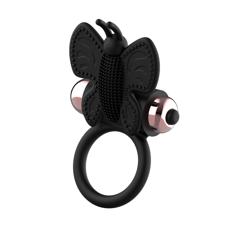 COCK RING BUTTERFLY WITH VIBRATOR BLACK